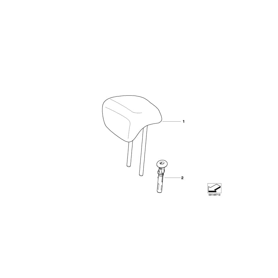 Genuine BMW 52206970743 E92 Guide, Headrest CREAMBEIGE (Inc. 335xi, 318i & 335is)