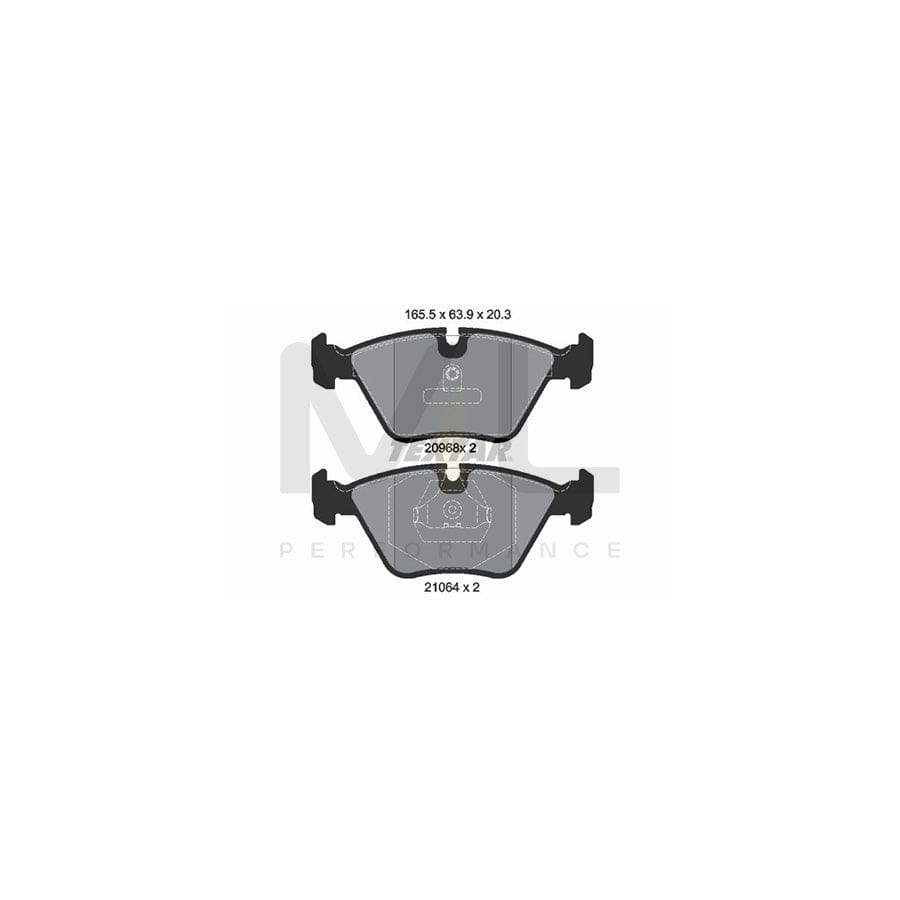 TEXTAR 2096801 Brake pad set prepared for wear indicator