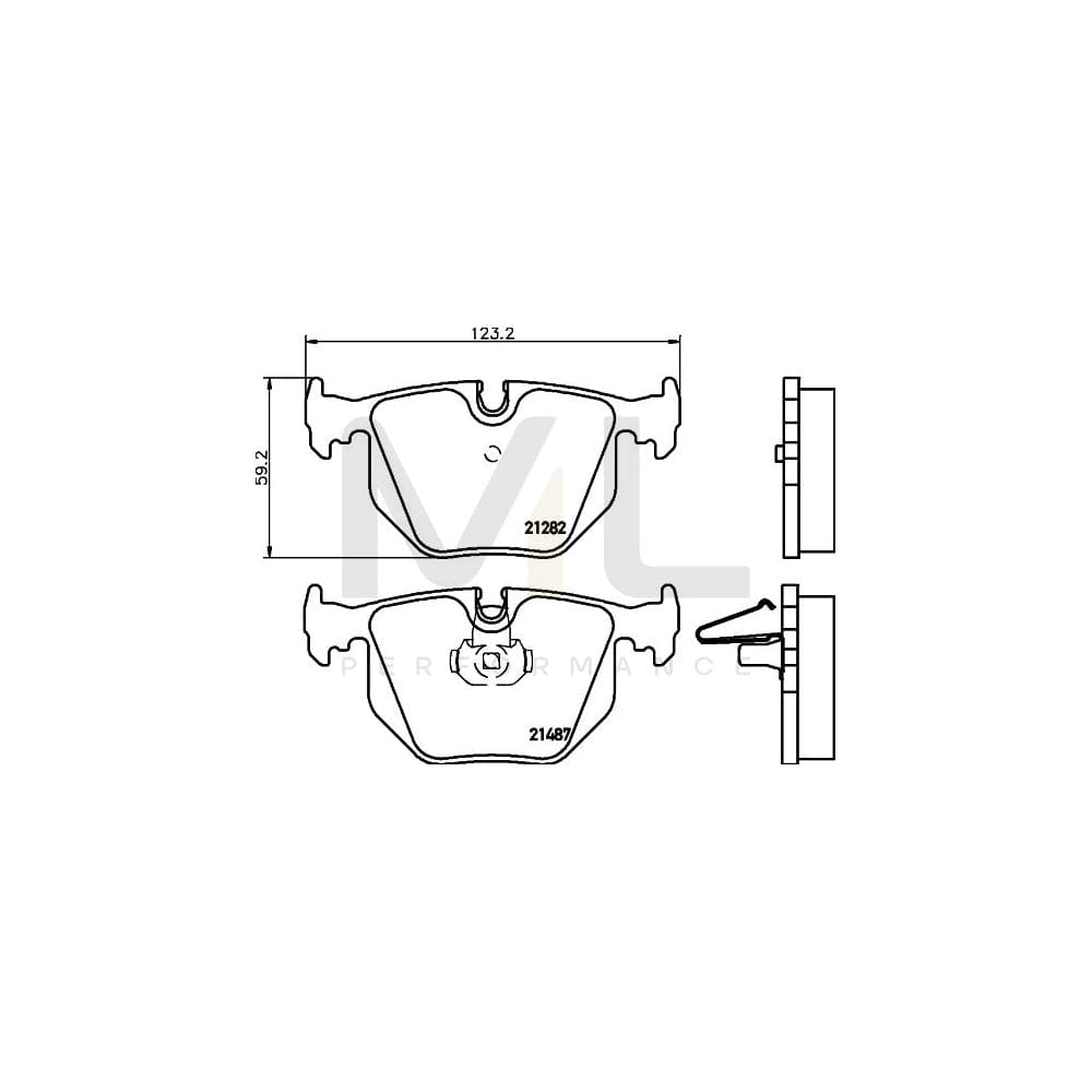Hella 8DB 355 008-091 Brake Pad Set Prepared For Wear Indicator | ML Performance Car Parts
