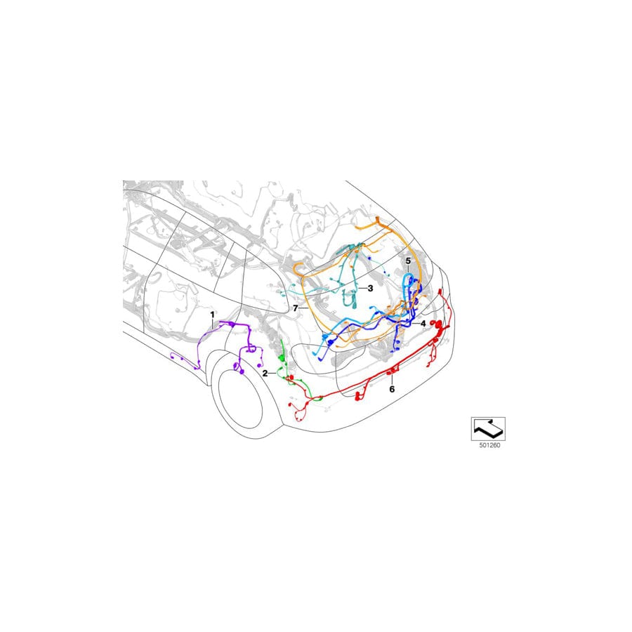 Genuine BMW 61119442818 G02 Rep.Wiring Harness Rear Grommet (Inc. X4 25dX, X4 M40iX & X4 30dX)
