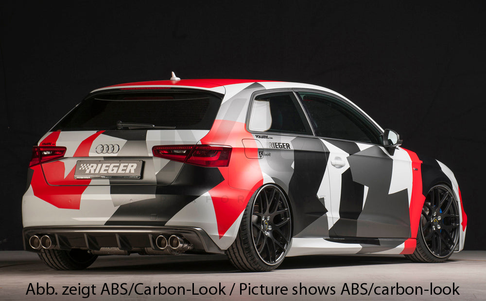 Rieger 00056787 Audi 8V A3 Rear Diffuser 6 | ML Performance UK Car Parts