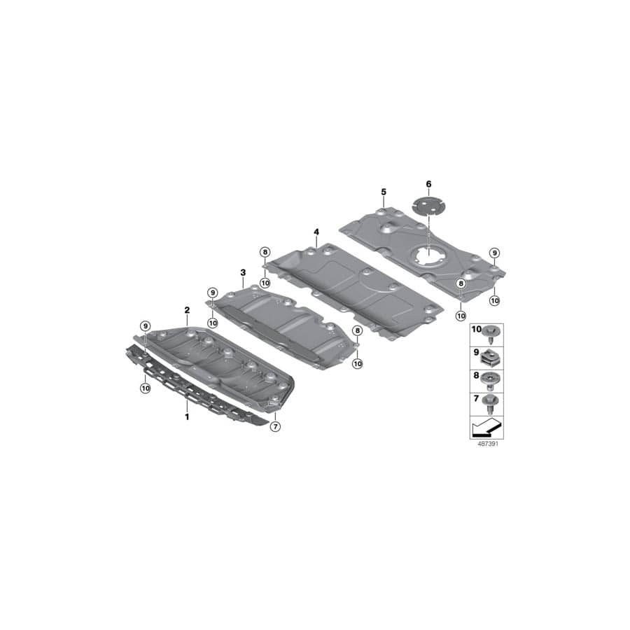 Genuine BMW 51757340857 G20 G21 Engine Encapsulation, Front (Inc. 330iX, 330e & M340iX)