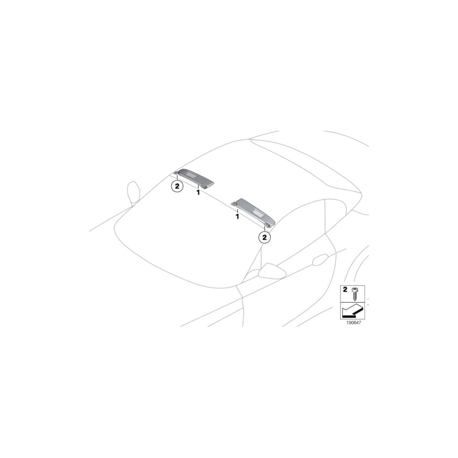 Genuine BMW 51169167251 E89 Left Sun Visor SCHWARZ (Inc. Z4)