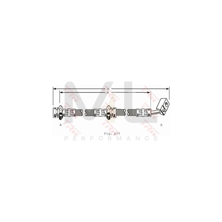 TRW PHD159 Brake Hose 396mm