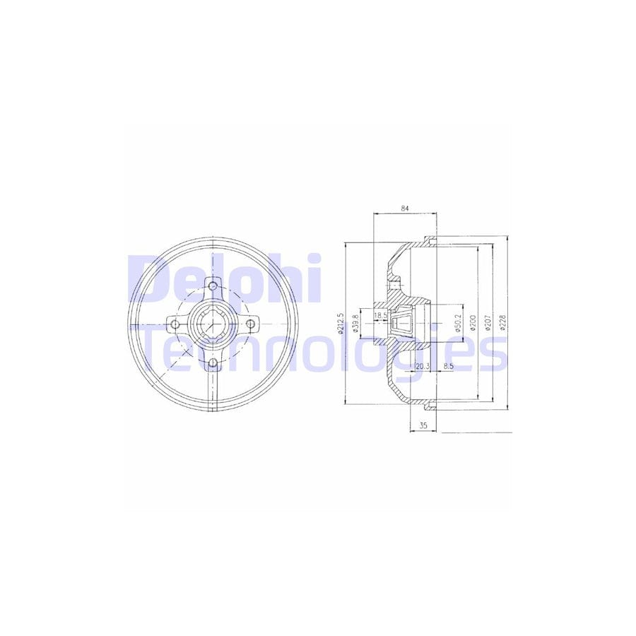 Delphi Bf111 Brake Drum