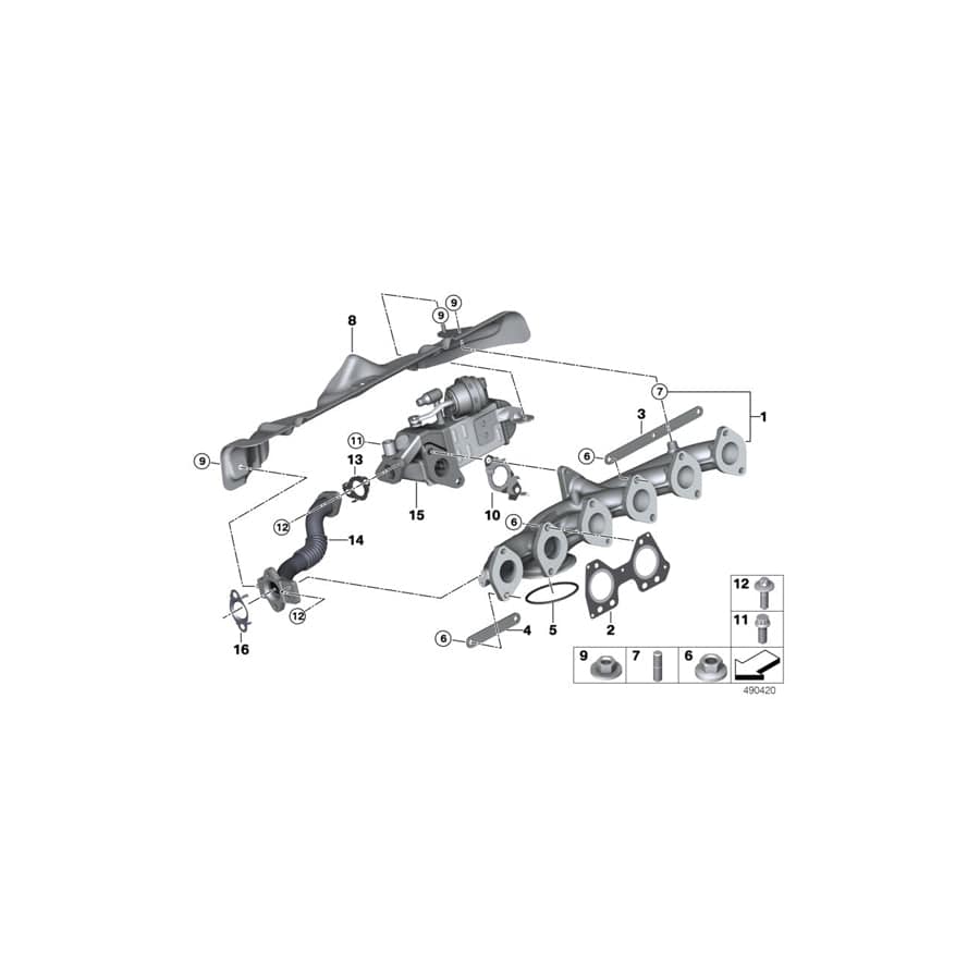Genuine BMW 11718513695 F15 F02 F10 Egr Line (Inc. 535dX, X5 35dX & 535d)