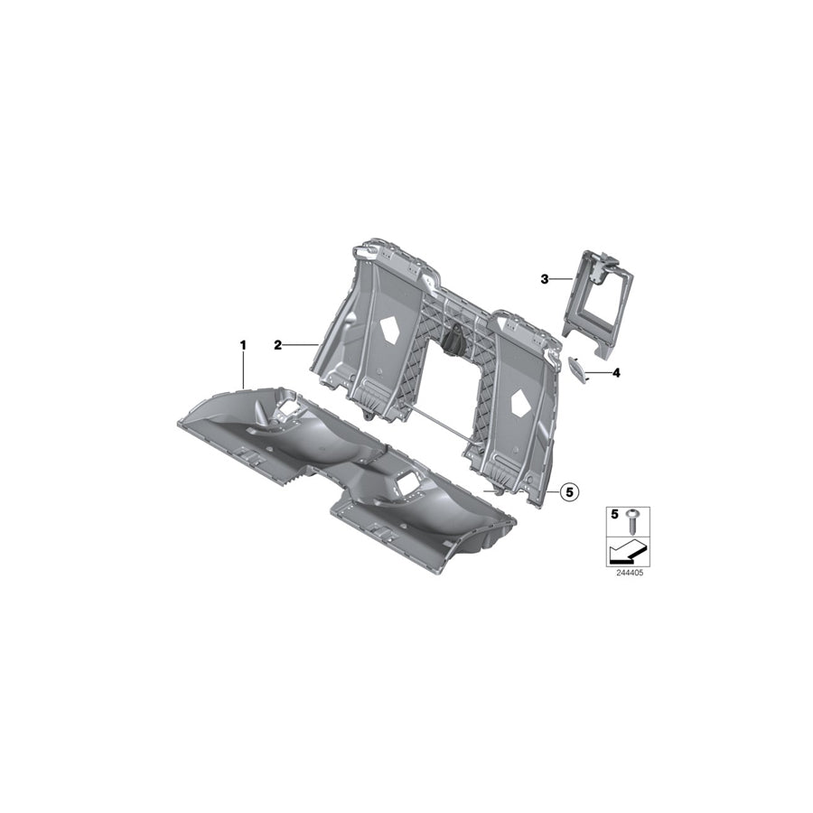 Genuine BMW 52207262790 F12 F13 Cover, Belt Outlet, Right SCHWARZ (Inc. 640dX, 640i & 650iX 4.0)
