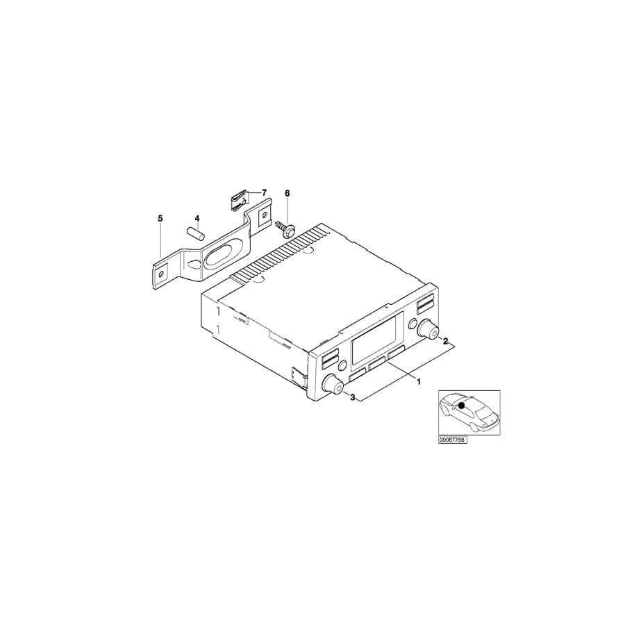 Genuine BMW 65908386271 E52 Fastening Bracket (Inc. ALPINA V8 & Z8)