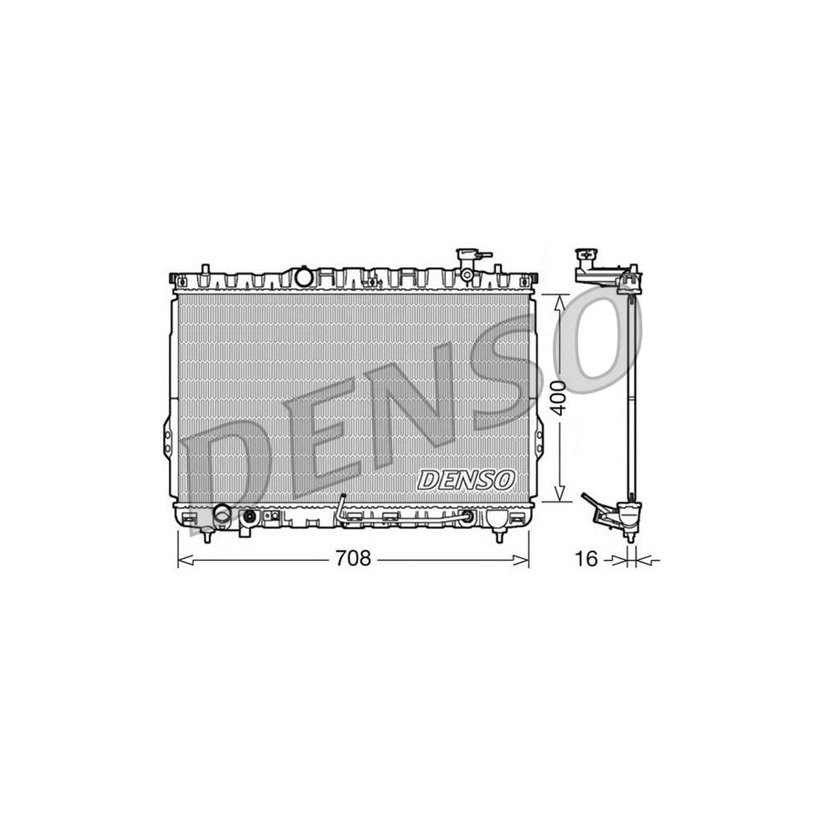 DENSO DRM41002 Engine Radiator for Hyundai Santa Fe I (Sm)