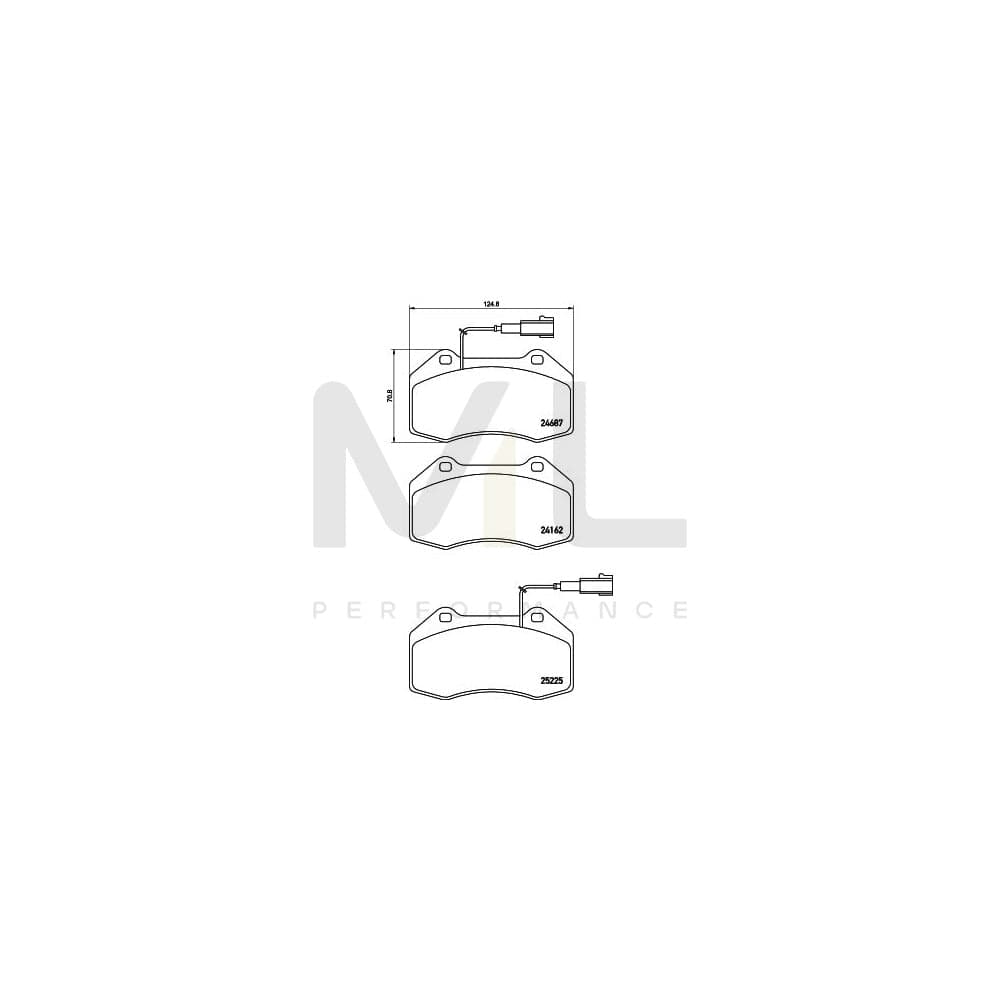 Hella 8DB 355 021-621 Brake Pad Set For Alfa Romeo 4C With Integrated Wear Warning Contact | ML Performance Car Parts