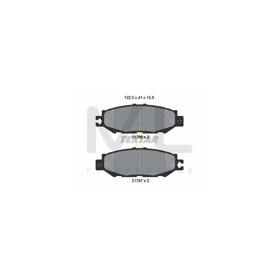 TEXTAR 2178601 Brake pad set prepared for wear indicator