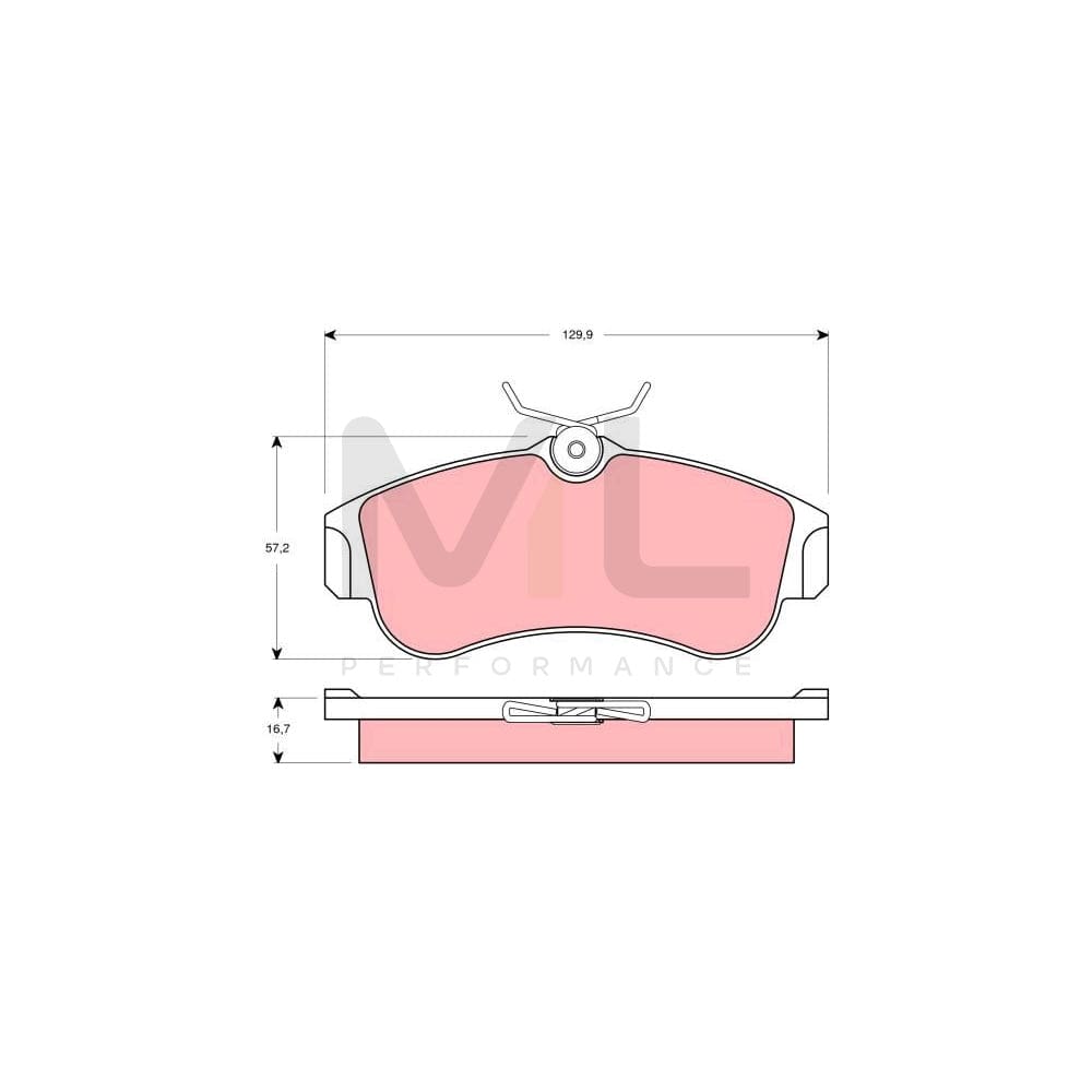 TRW Gdb3271 Brake Pad Set Not Prepared For Wear Indicator