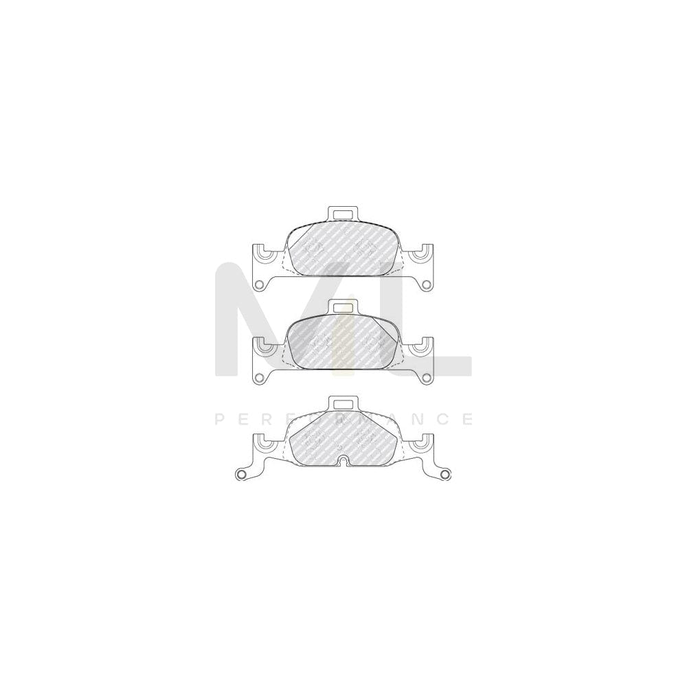 Ferodo FDB5101 Brake Pad Set Prepared for Wear Indicator, Without Accessories