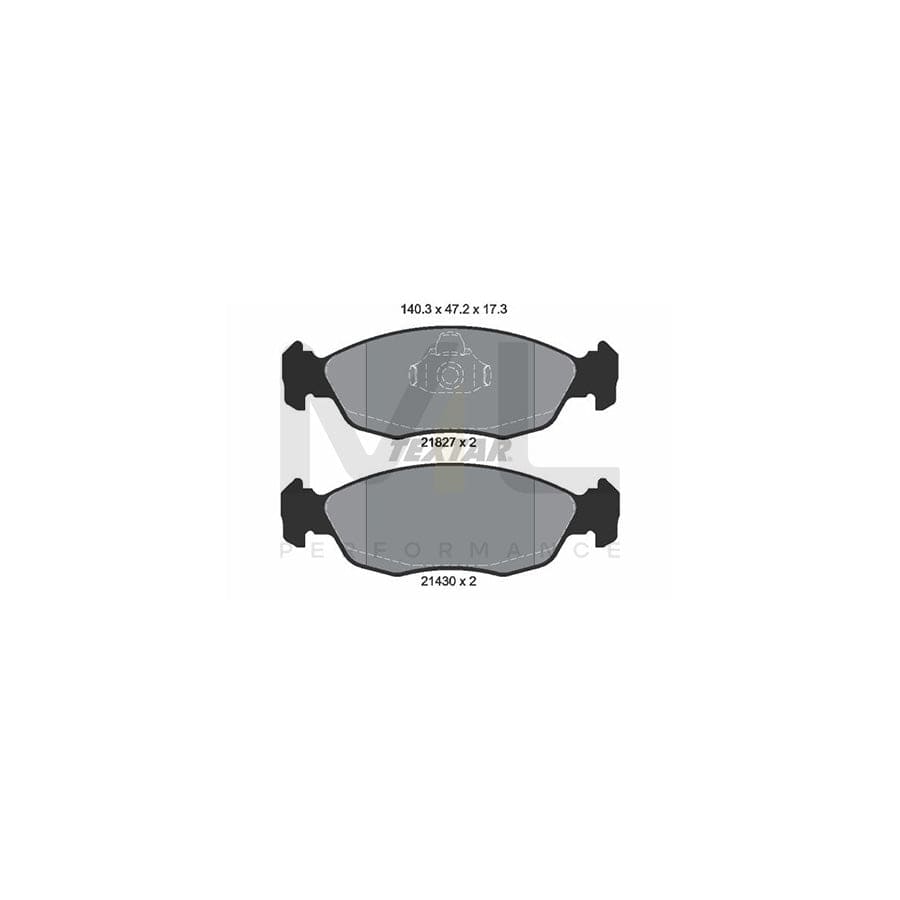 TEXTAR 2182702 Brake pad set not prepared for wear indicator