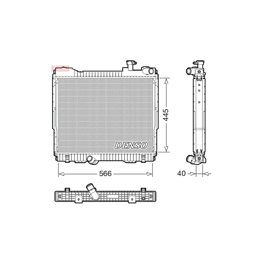 DENSO DRM46074 Engine Radiator for Nissan Nt400 Cabstar (F24F)
