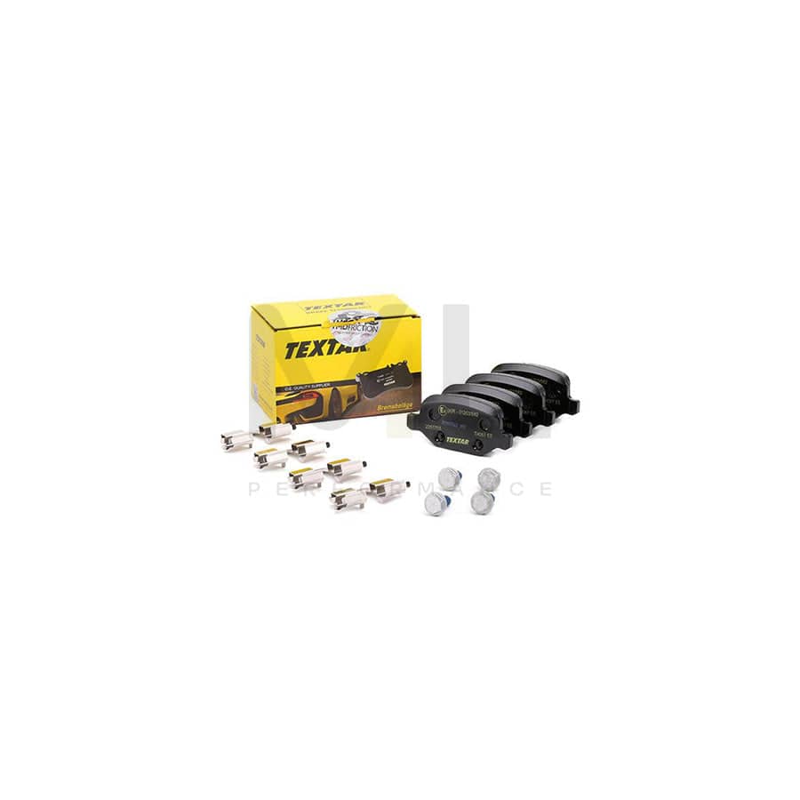 TEXTAR 2351703 Brake pad set not prepared for wear indicator, with accessories