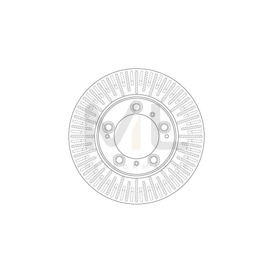 TRW DF6411 Brake Disc for PORSCHE Boxster (986) Vented, Painted - 1 piece