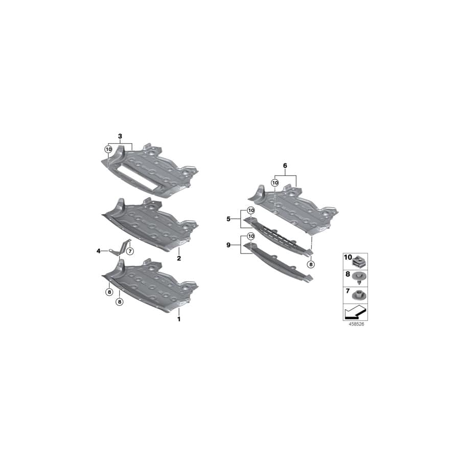 Genuine BMW 51757360155 F15 F16 Engine Bay Encapsulation, Rear (Inc. X6 50iX, X6 40dX & X5 M50dX)