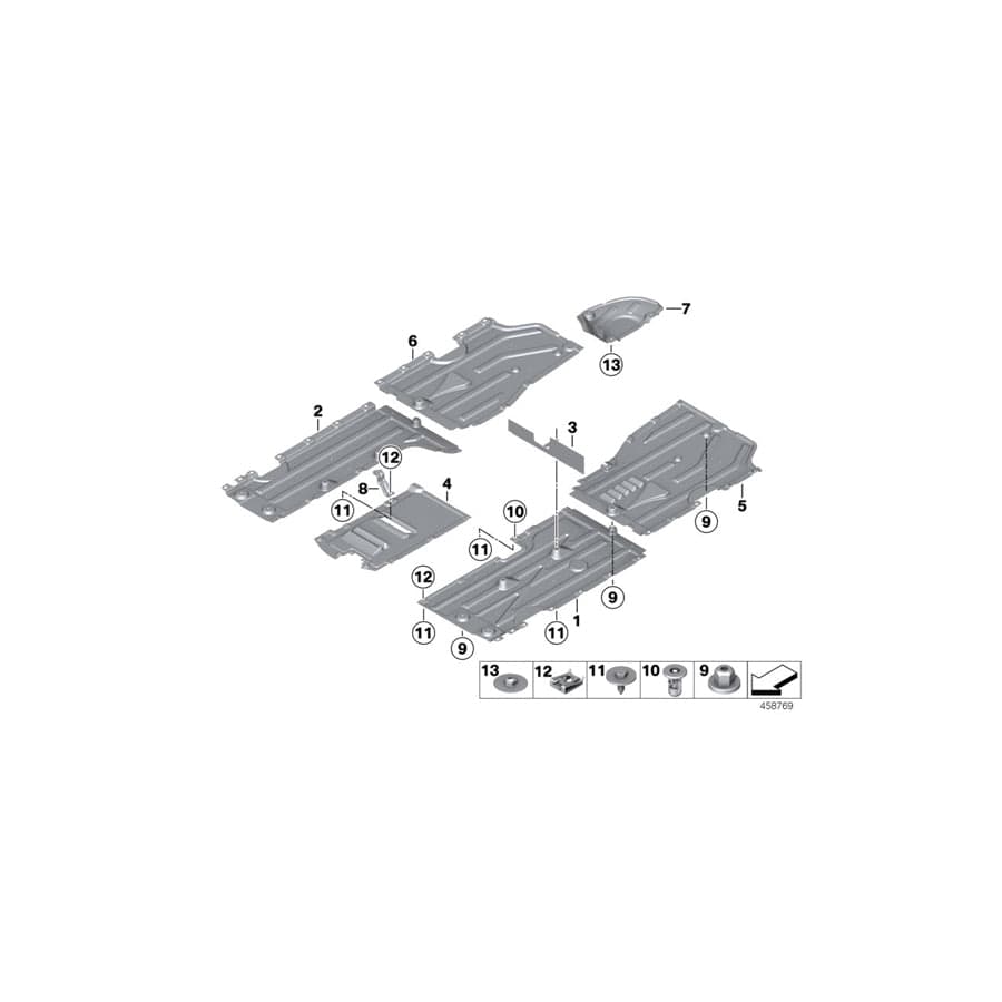 Genuine BMW 51757348759 F25 F26 Underbody Paneling, Front Left (Inc. X4 20dX & X3)