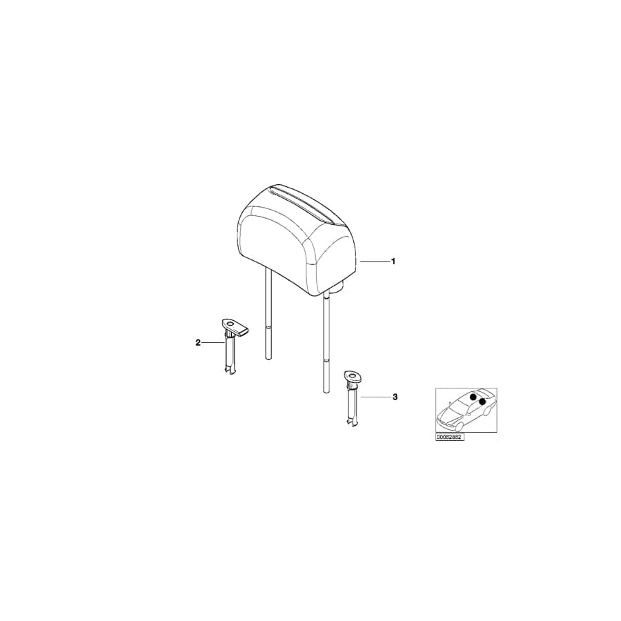 Genuine BMW 52208268946 E46 Guide Right HELLBEIGE (Inc. 320Ci, M3 & 323Ci)