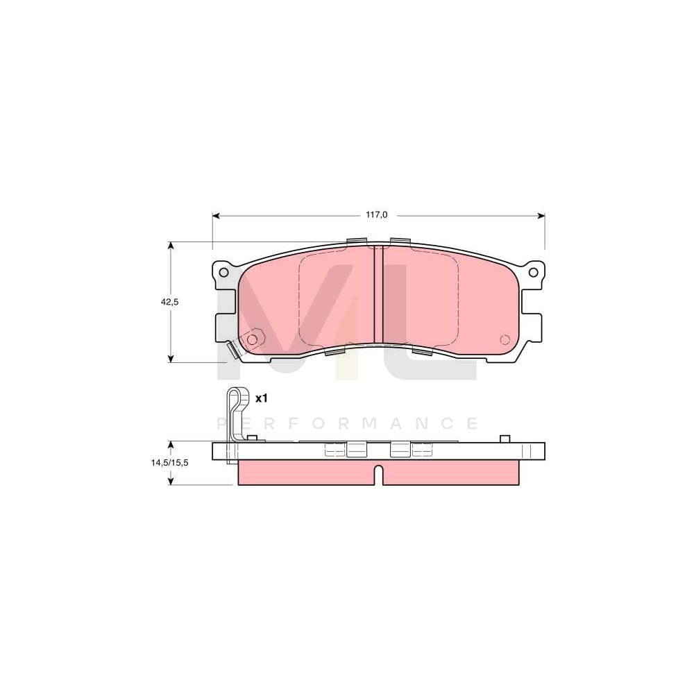 TRW Gdb3179 Brake Pad Set With Acoustic Wear Warning