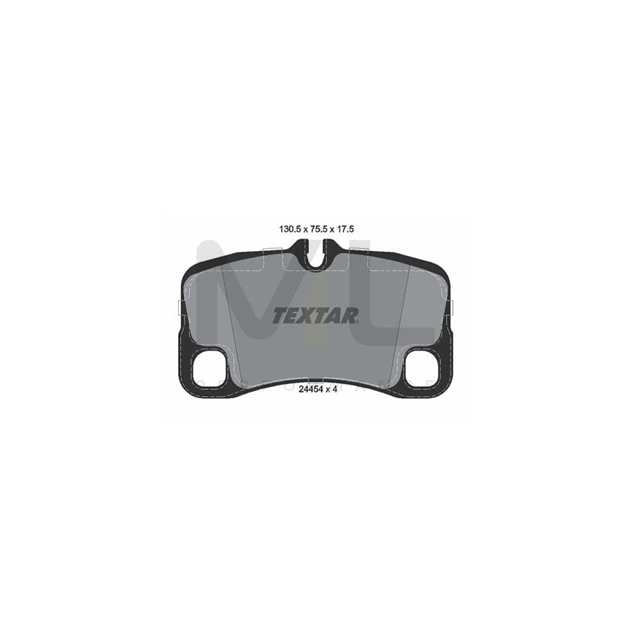 TEXTAR 2445401 Brake pad set for PORSCHE 911 prepared for wear indicator