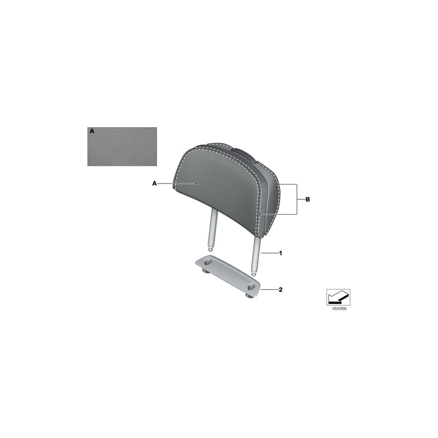 Genuine BMW 52207990281 G12 G11 Head Restraint Cover, Comfort Seat, Rear RAUCHWEISS (Inc. 750LiX 4.4, 740Li & 745Le)