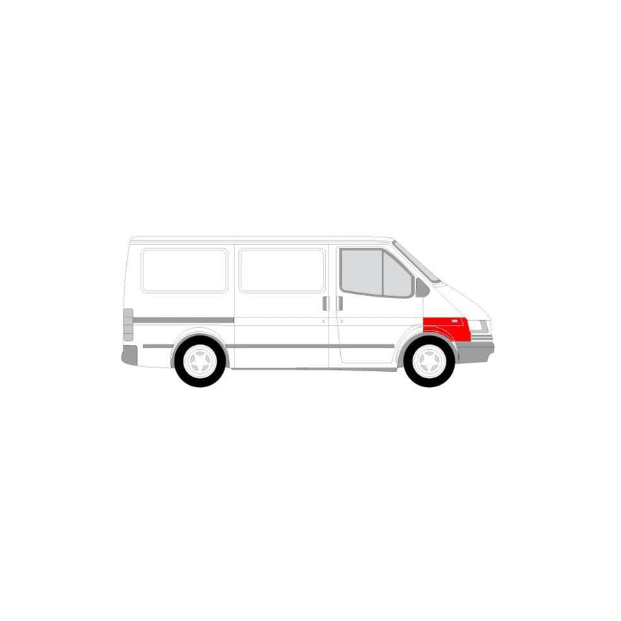 Blic 6504-03-2515324P Wing Fender for Ford Transit