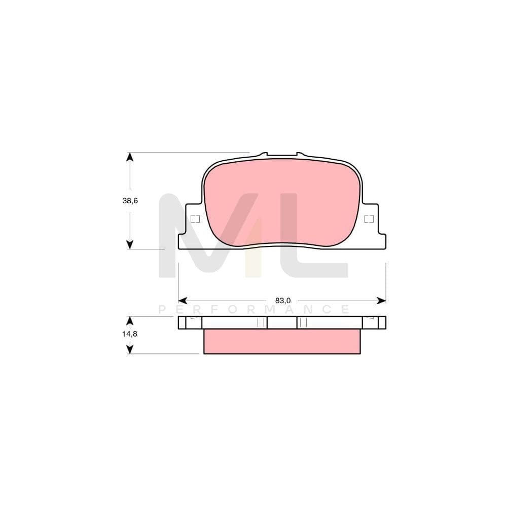 TRW Gdb3278 Brake Pad Set Not Prepared For Wear Indicator