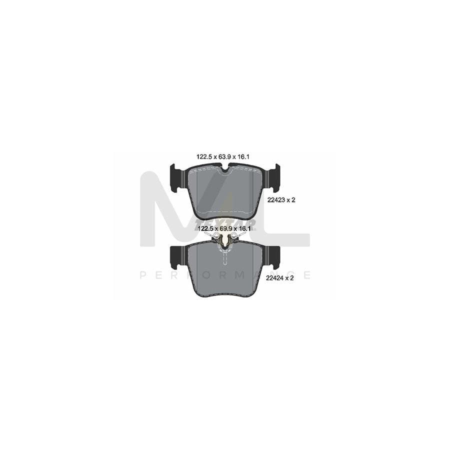 TEXTAR 2242301 Brake pad set prepared for wear indicator