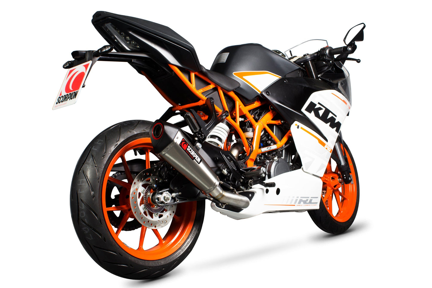 Scorpion RKT80SEO KTM RC390 Serket Taper 3/4 System - Brushed Stainless Steel Sleeve | ML Performance UK UK