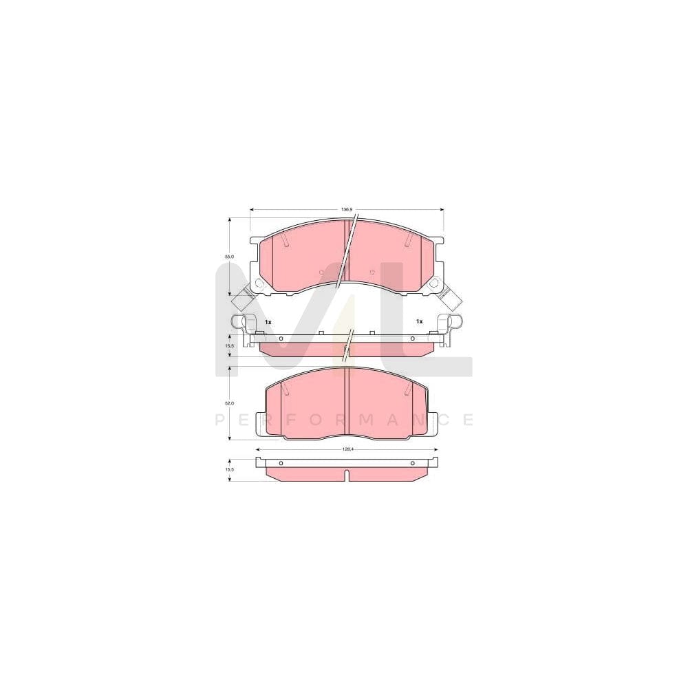 TRW Gdb3086 Brake Pad Set With Acoustic Wear Warning