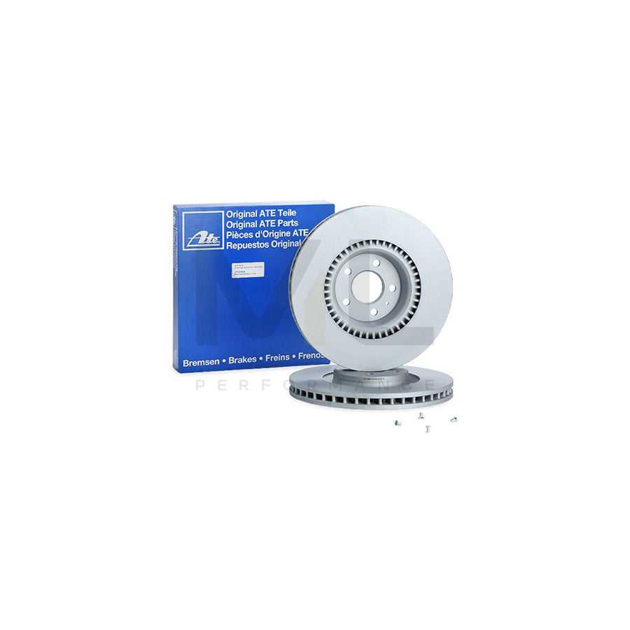ATE 24.0134-0103.1 Brake Disc Vented, Coated, High-carbon, with bolts/screws - 1 piece