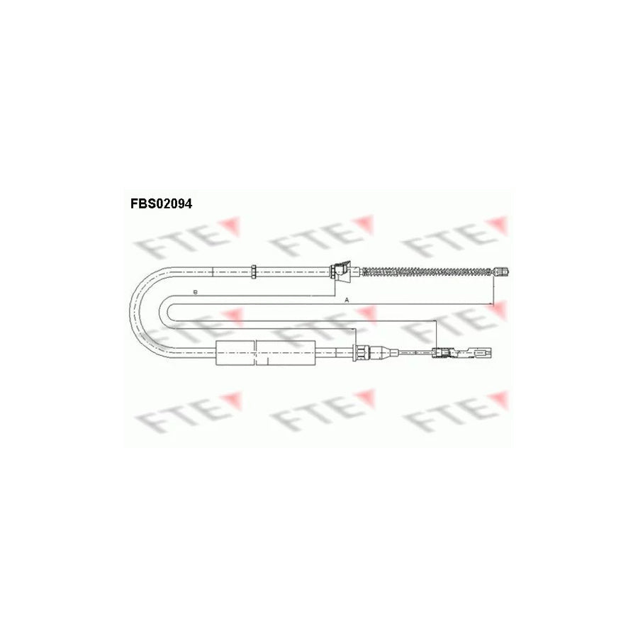 FTE 9250094 Hand Brake Cable for Audi A2 (8Z0)