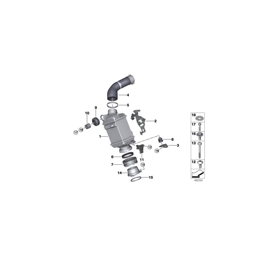 Genuine BMW 17518669898 G12 G11 G07 Repair Kit Coupling Ring (Inc. M850iX, 750LiX 4.4 & X7 50iX)