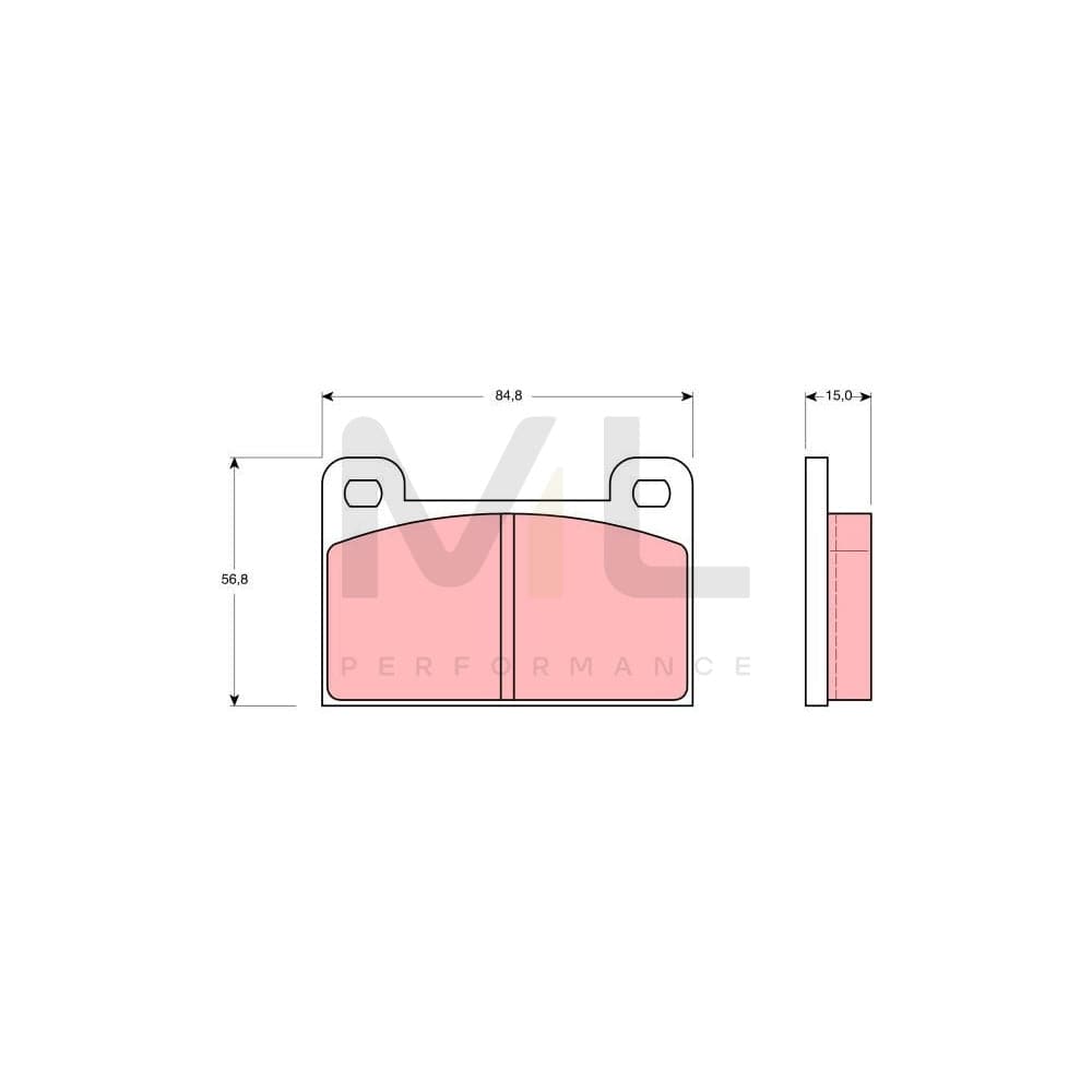 TRW Gdb939 Brake Pad Set Not Prepared For Wear Indicator