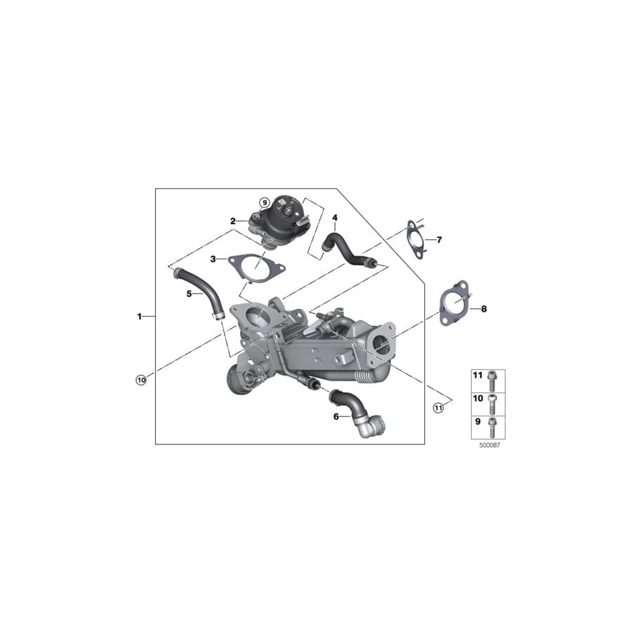 Genuine BMW 11718580449 G05 Coolant Hose, Supply (Inc. X5 25dX)