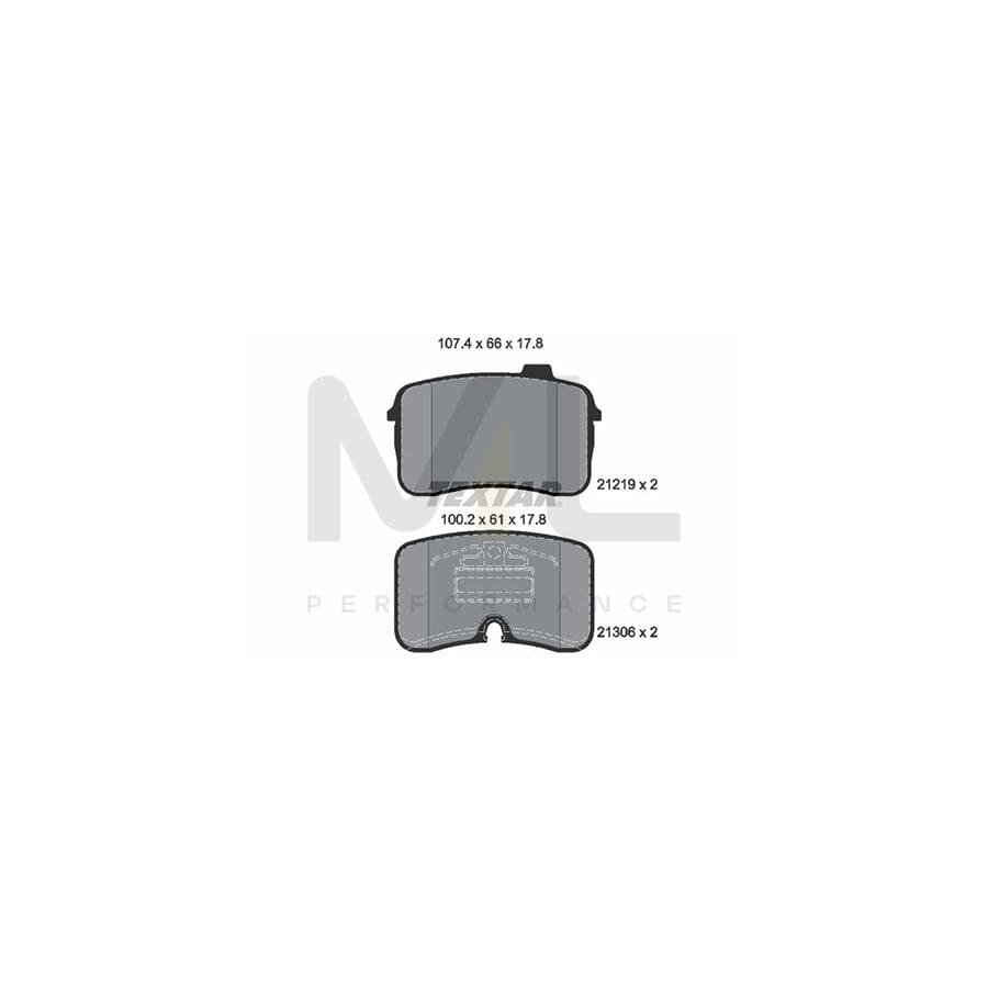 TEXTAR 2121901 Brake pad set prepared for wear indicator