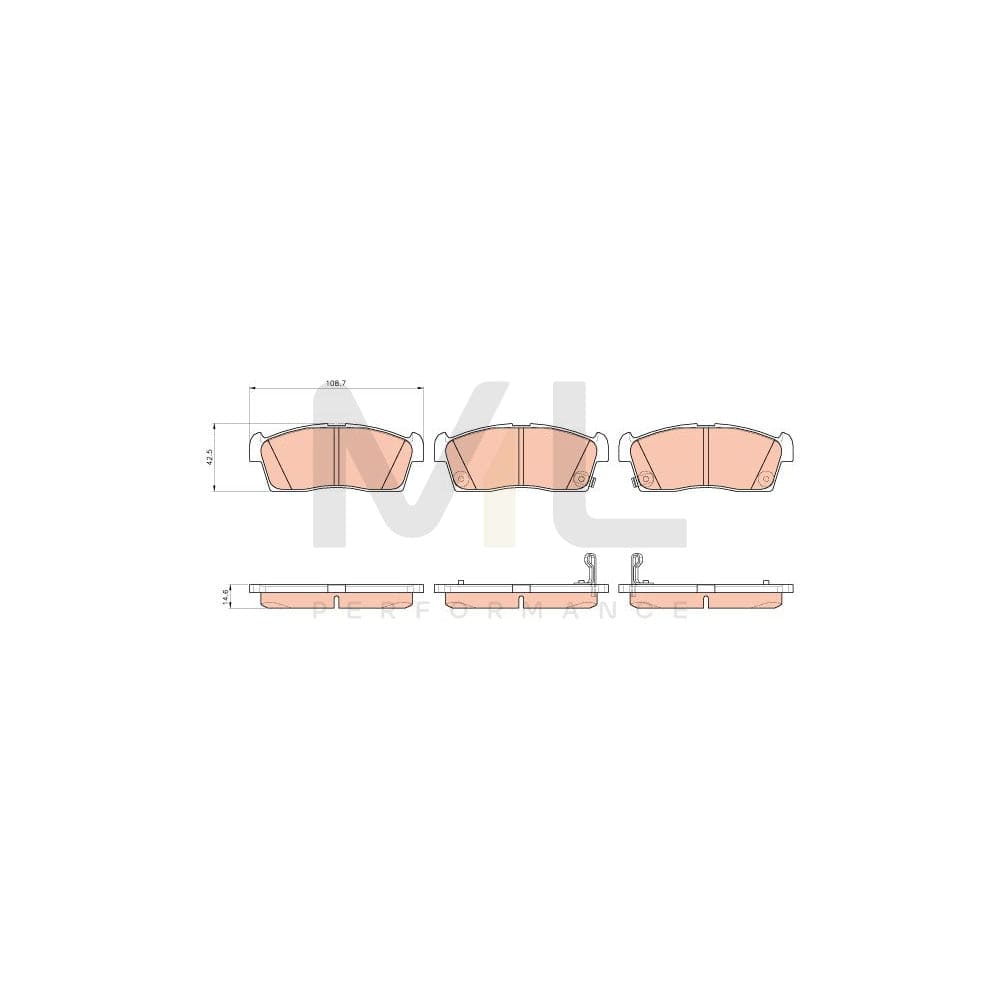 TRW Gdb1940 Brake Pad Set With Acoustic Wear Warning