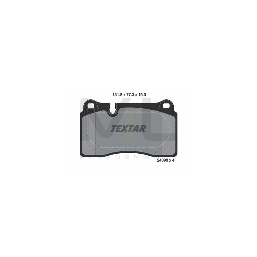 TEXTAR 2409803 Brake pad set prepared for wear indicator