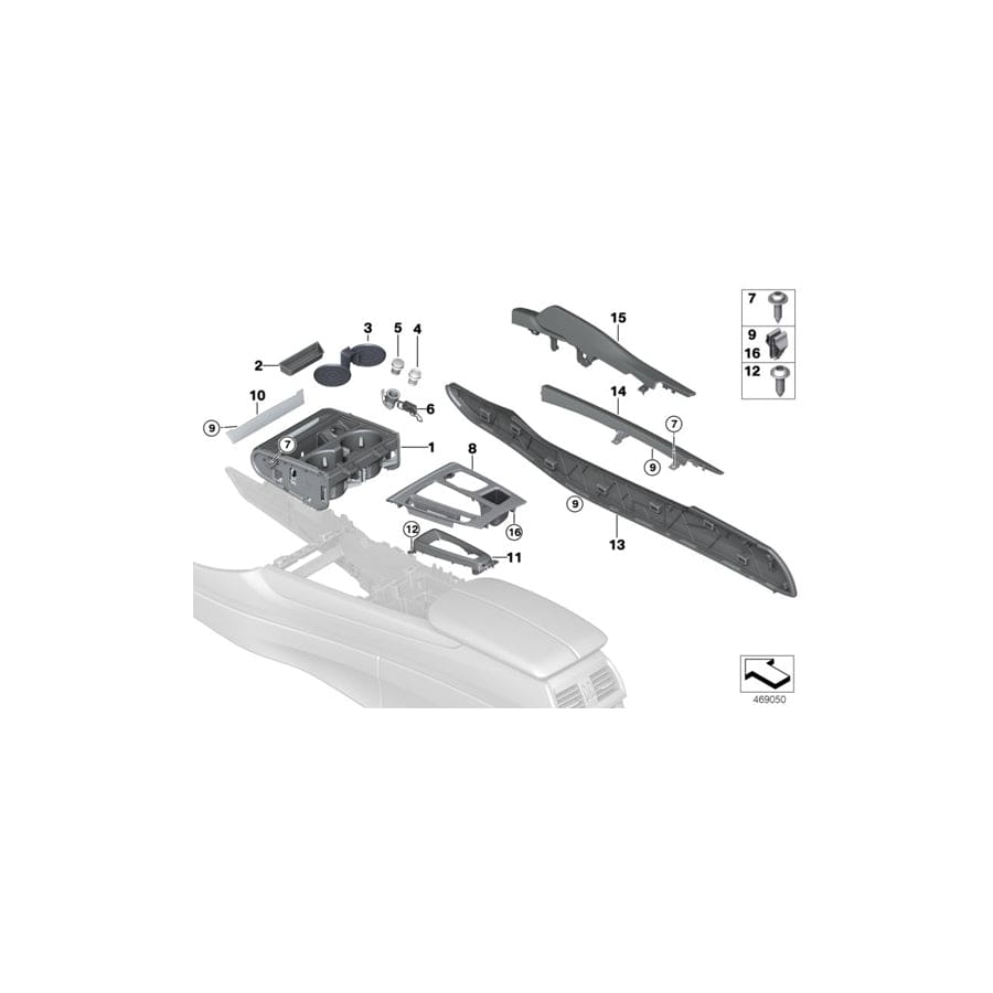 Genuine BMW 51169270602 F15 Cover, Wood, Center Console, Right FINELINE (Inc. X5)