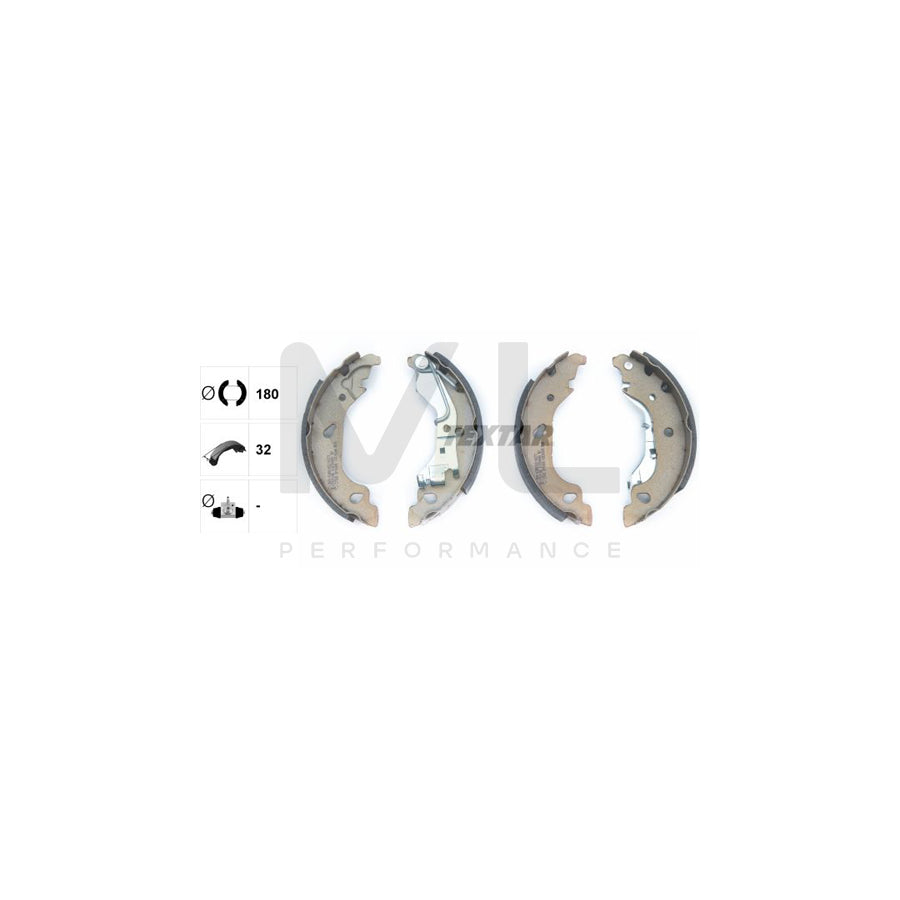 TEXTAR 91054400 Brake Shoe Set for FIAT Punto II Hatchback (188) with handbrake lever