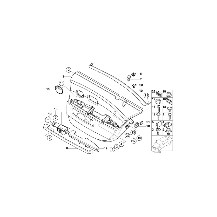 Genuine BMW 51427131057 E65 E66 Cover Cap "Airbag" BEIGE (Inc. 730d, 740i & ALPINA B7)
