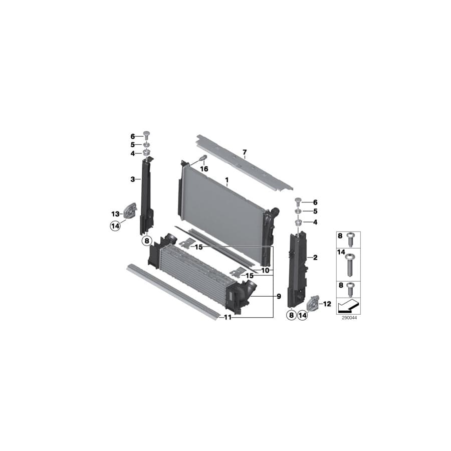 Genuine BMW 17517600545 F23 F22 Sealing Lower (Inc. 420d, 320d & 116i)