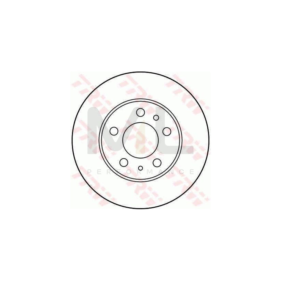 TRW DF1686 Brake Disc for VOLVO 240 Saloon (P242, P244) Solid - 1 piece