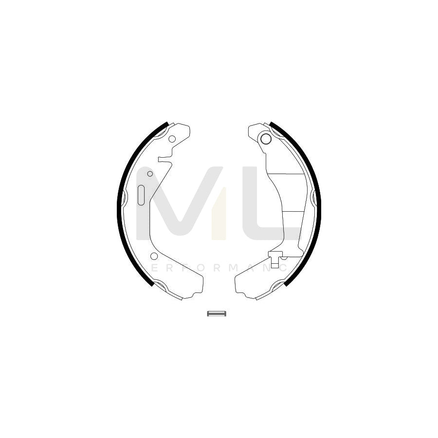HELLA 8DB 355 002-951 Brake Shoe Set with handbrake lever | ML Performance Car Parts