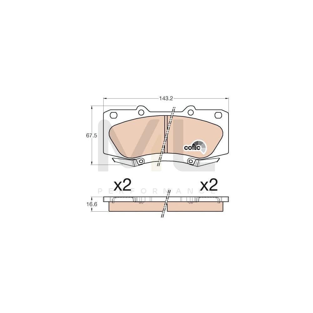 TRW Gdb3534 Brake Pad Set Cotec, With Acoustic Wear Warning