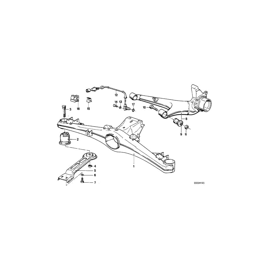 Genuine BMW 33321124234 E28 E23 Trailing Arm, Left (Inc. 733i, 728iS & 528e)