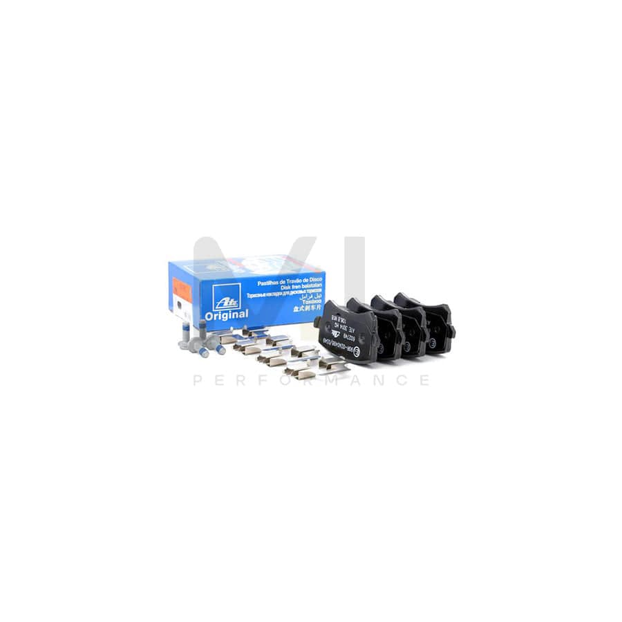 ATE 13.0460-2749.2 Brake pad set excl. wear warning contact, not prepared for wear indicator, with brake caliper screws, with accessories