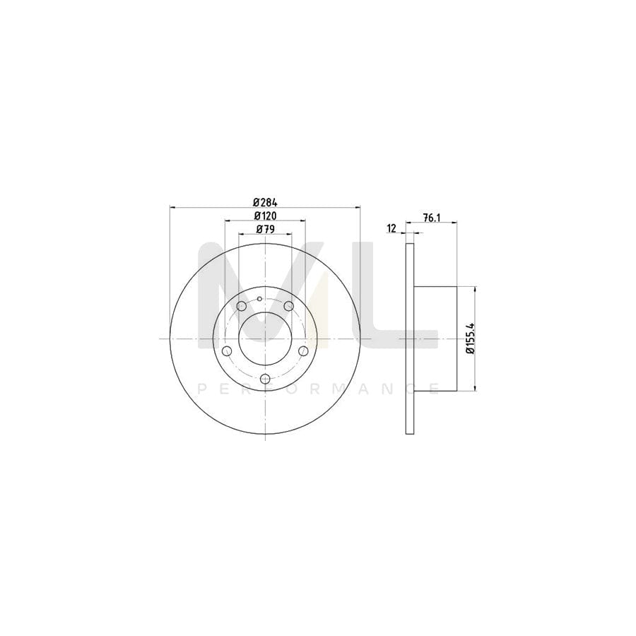 TEXTAR 92022200 Brake Disc for BMW 5 Saloon (E28) Solid, without wheel hub, without wheel studs - 1 piece